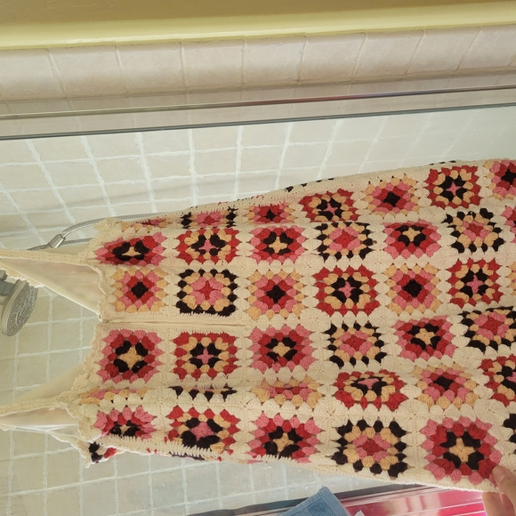 Handmade Crochet Dress - Pink and Black - Picture 11 of 13